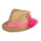 Sombrero paja con flamenco rosa