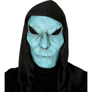 Mascara monstruo azul con capucha