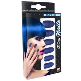 Uñas 12 ud azules 