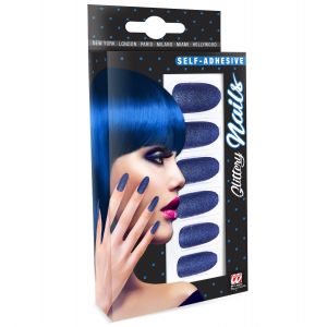 Uñas 12 ud azules 