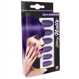 Uñas 12 ud violetas 