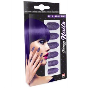 Uñas 12 ud violetas 