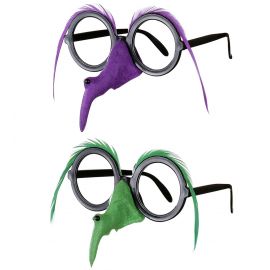Gafas con nariz de bruja colores