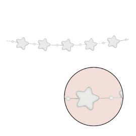 Guirnalda estrellas blancas 110cm