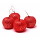 Pack 4 manzanas escarcha rojo 6,5cm