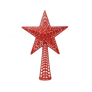 Remate arbol estrella roja 37cm