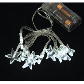 Guirnalda 10 estrellas led blanco