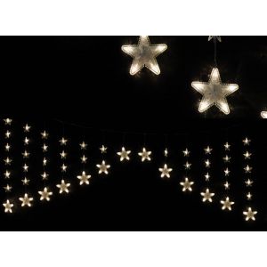 Cortina estrellas led 150cm calido