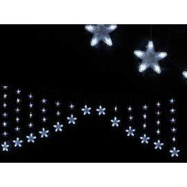 Cortina estrellas led 150cm blanco