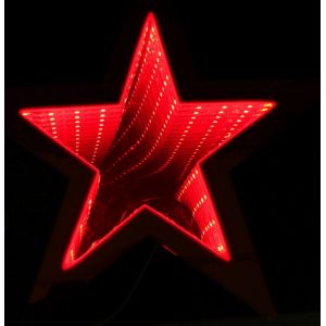 Estrella luz infinita 35cm roja