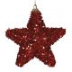 Pack 3 estrellas escarcha rojo 6cm