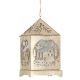 Farol navidad madera con luz 15x9