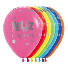 Globos feliz cumple letra metal