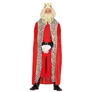 Capa reina/rey terciopelo roja 150cms