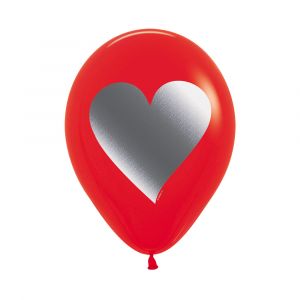 Globos rojos con corazon