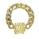 Pulsera hip hop dorada