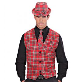 Chaleco tartan rojo