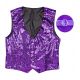 Chaleco lentejuelas hombre morado