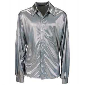 Camisa holografica plata m/l