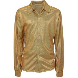 Camisa holografica oro m/l