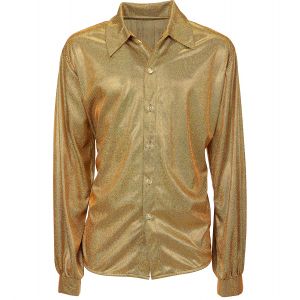 Camisa holografica oro m/l