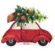 Servilletas forma coche navidad