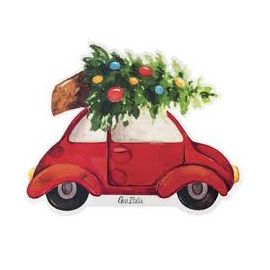 Servilletas forma coche navidad