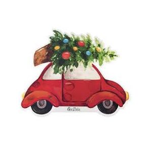 Servilletas forma coche navidad