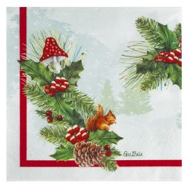 Servilletas bosque de noel 16 und