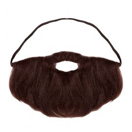 Barba con bigote castaña