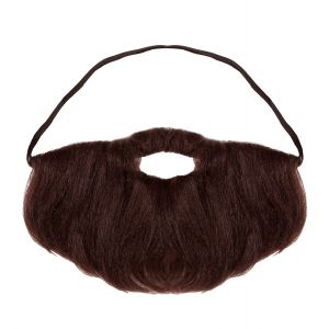 Barba con bigote castaña