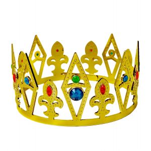 Corona rey picos oro