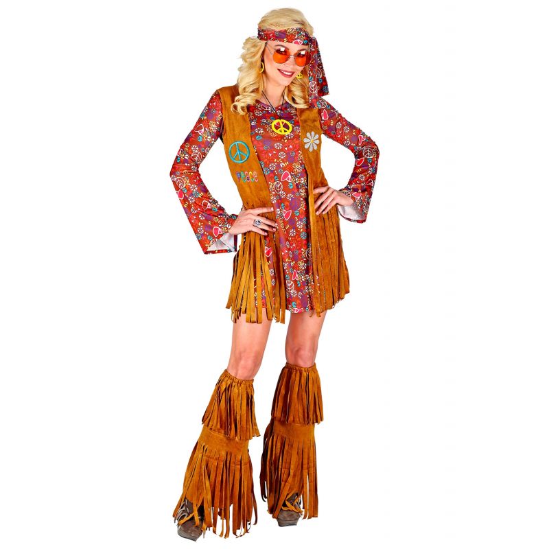 El aparato Memoria Libro disfraz hippie mujer