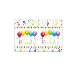 Mantel plastico happy bday