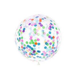 Globo jumbo transparente confetti