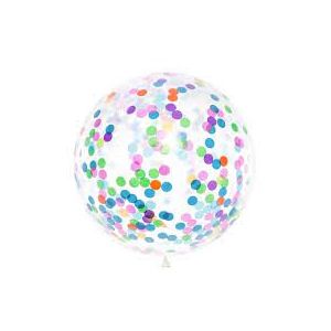 Globo jumbo transparente confetti