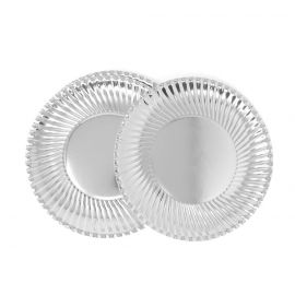 Platos plata 24 cm pack 8