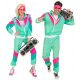 Disfraz chandal 80 verde unisex
