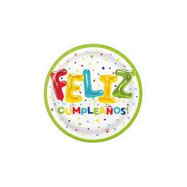 Platos postre feliz cumple