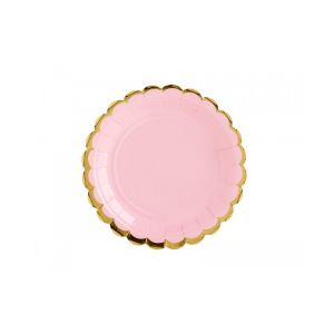 Platos postre rosa oro 6nd