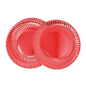 Platos rojos 24 cm 8 und