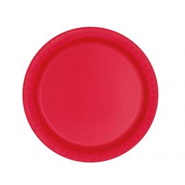 Platos rojos carton 8 und