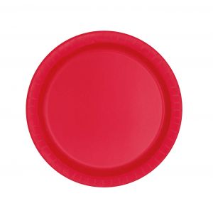 Platos rojos carton 8 und