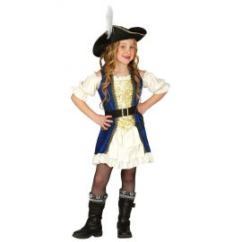 Disfraz pirata niña azul