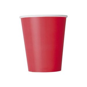 Vasos 270ml rojos 