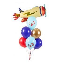 Bouquet globos avion
