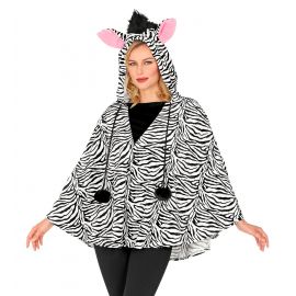 Disfraz poncho zebra