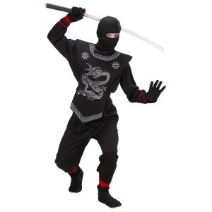 Disfraz ninja negro inf