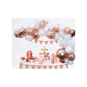 Kit decoracion globos oro rosa