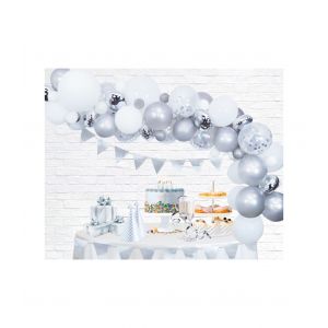 Kit decoracion globos plata